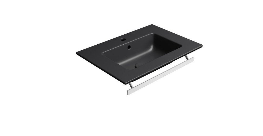 PURA Lavoar ceramic Slim 62x46cm, negru mat