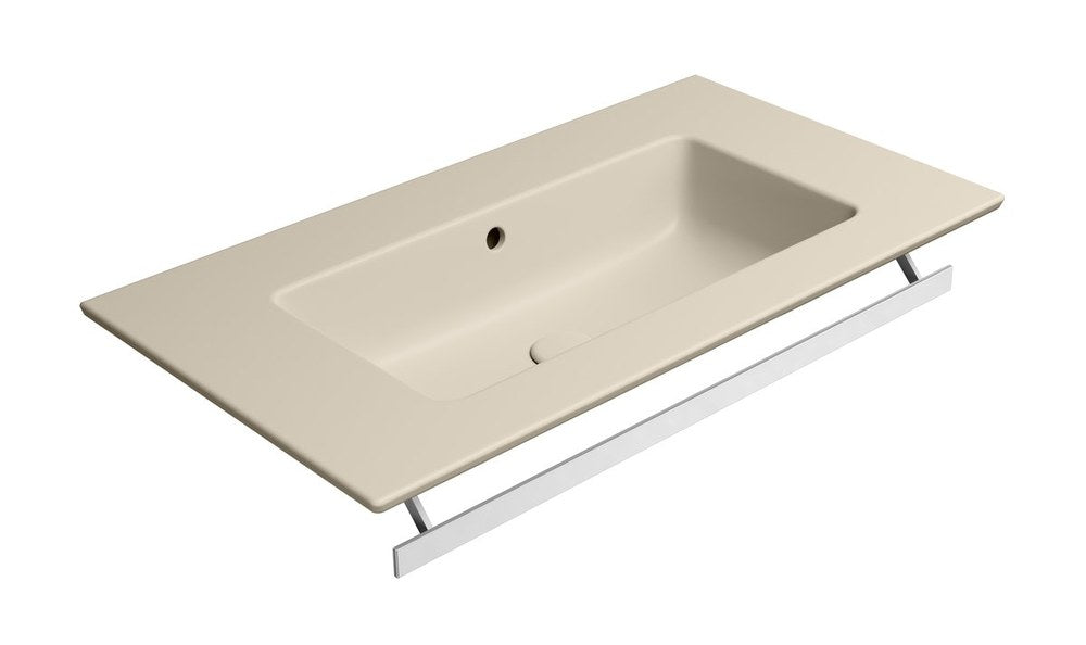 PURA Lavoar ceramic Slim 82x46cm, fără orificiu baterie, creta mat