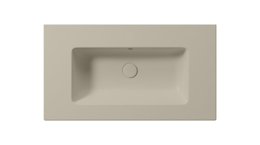 PURA Lavoar ceramic Slim 82x46cm, fără orificiu baterie, creta mat