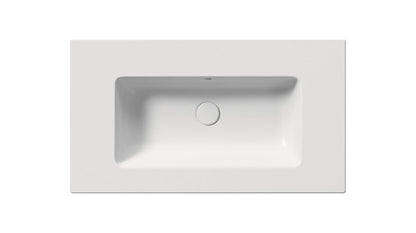 PURA Lavoar ceramic Slim 82x46cm, fără orificiu baterie, alb mat