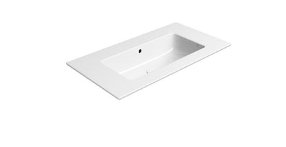 PURA Lavoar ceramic Slim 82x46cm, fără orificiu baterie, alb ExtraGlaze