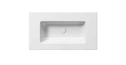 PURA Lavoar ceramic Slim 82x46cm, fără orificiu baterie, alb ExtraGlaze