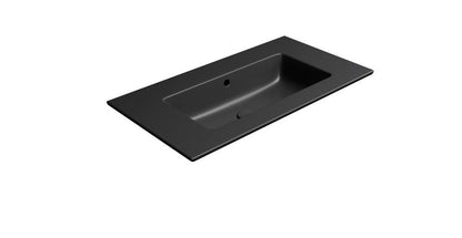 PURA Lavoar ceramic Slim 82x46cm, fără orificiu baterie, negru mat