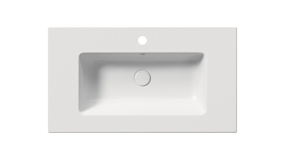 PURA Lavoar ceramic Slim 82x46cm, alb mat