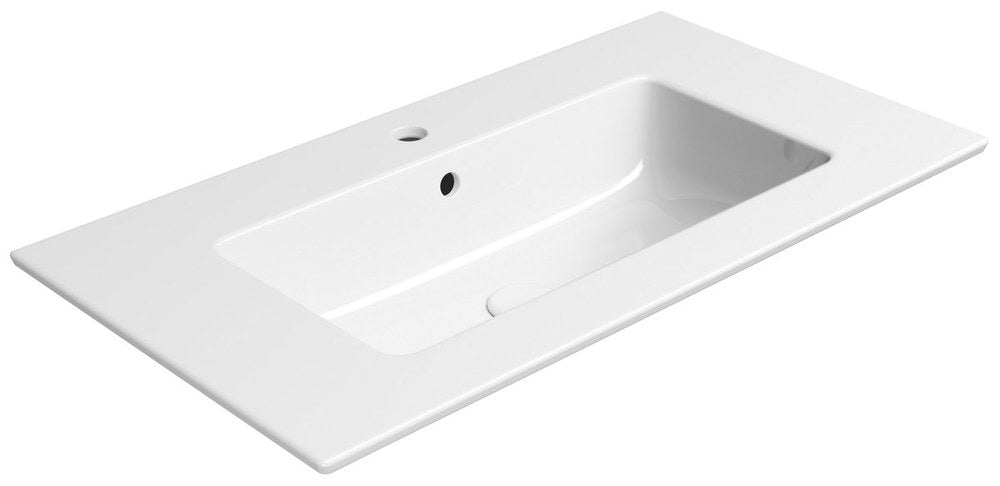 PURA Lavoar ceramic Slim 82x46cm, alb ExtraGlaze