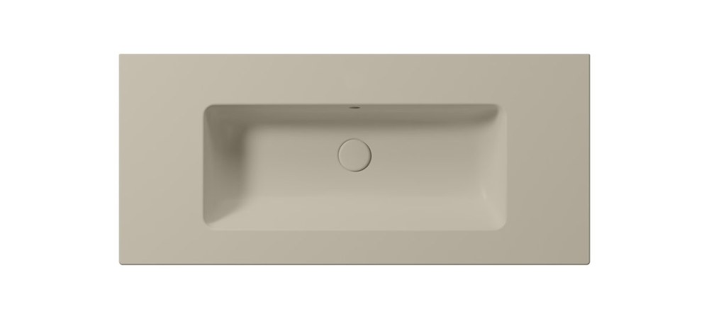 PURA Lavoar ceramic Slim 102x46cm, fără orificiu baterie, creta mat