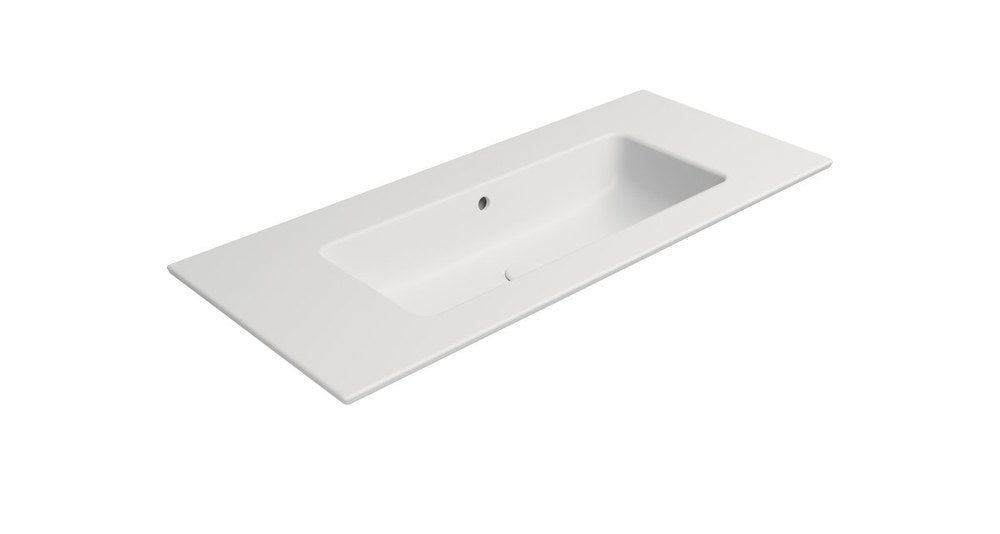 PURA Lavoar ceramic Slim 102x46cm, fără orificiu baterie, alb mat