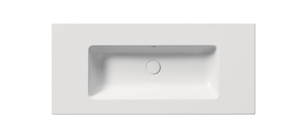 PURA Lavoar ceramic Slim 102x46cm, fără orificiu baterie, alb mat