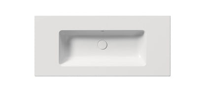 PURA Lavoar ceramic Slim 102x46cm, fără orificiu baterie, alb mat