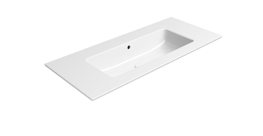 PURA Lavoar ceramic Slim 102x46cm, fără orificiu baterie, alb ExtraGlaze