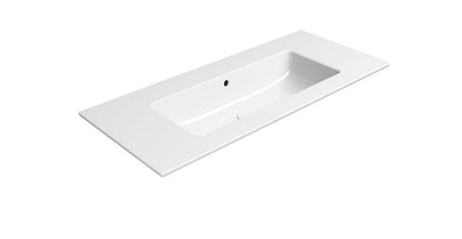 PURA Lavoar ceramic Slim 102x46cm, fără orificiu baterie, alb ExtraGlaze