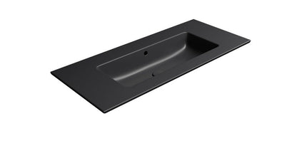 PURA Lavoar ceramic Slim 102x46cm, fără orificiu baterie, negru mat