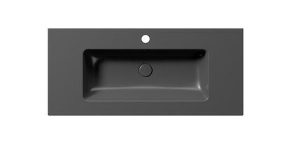 PURA Lavoar ceramic Slim 102x46cm, negru mat