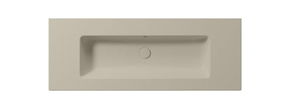 PURA Lavoar ceramic Slim 122x46cm, fără orificiu baterie, creta mat