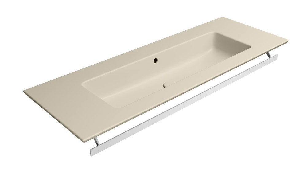 PURA Lavoar ceramic Slim 122x46cm, fără orificiu baterie, creta mat