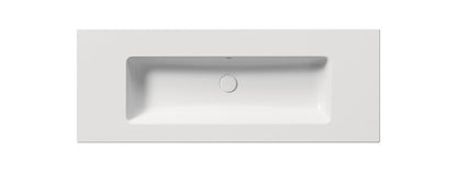 PURA Lavoar ceramic Slim 122x46cm, fără orificiu baterie, alb mat