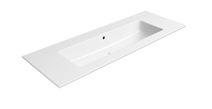 PURA Lavoar ceramic Slim 122x46cm, fără orificiu baterie, alb ExtraGlaze