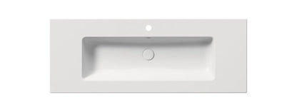 PURA Lavoar ceramic Slim 122x46cm, alb mat