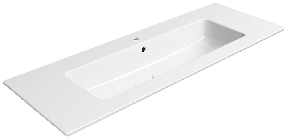 PURA Lavoar ceramic Slim 122x46cm, alb ExtraGlaze