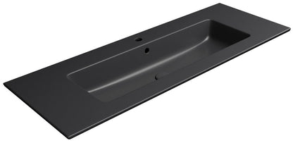 PURA Lavoar ceramic Slim 122x46cm, negru mat