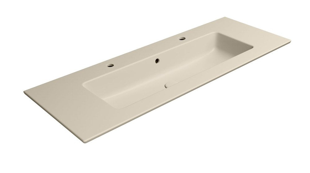 PURA Lavoar ceramic dublu Slim 122x46cm, creta mat