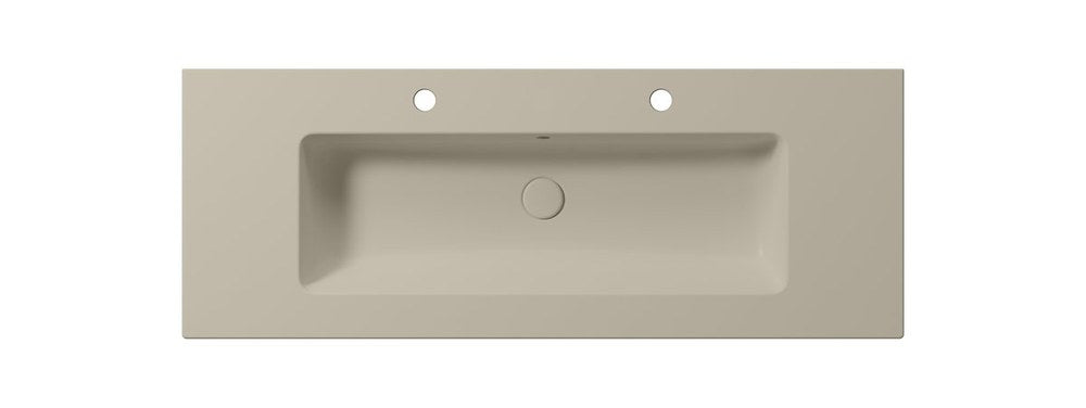 PURA Lavoar ceramic dublu Slim 122x46cm, creta mat