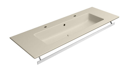 PURA Lavoar ceramic dublu Slim 122x46cm, creta mat