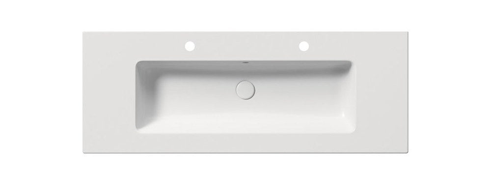 PURA Lavoar ceramic dublu Slim 122x46cm, alb mat
