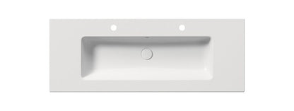 PURA Lavoar ceramic dublu Slim 122x46cm, alb mat