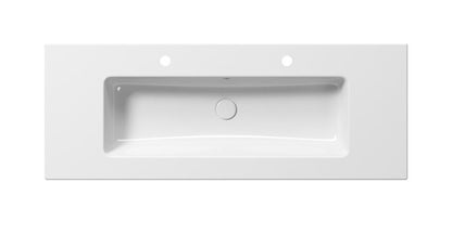 PURA Lavoar ceramic dublu Slim 122x46cm, alb ExtraGlaze