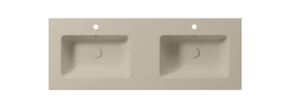 PURA Lavoar ceramic dublu Slim 122x46cm, creta mat