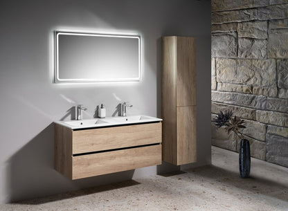 PURA Lavoar ceramic dublu Slim 122x46cm, alb ExtraGlaze