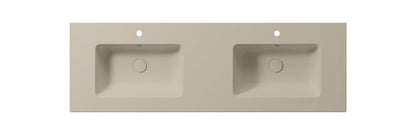PURA Lavoar ceramic dublu Slim 142x46cm, creta mat