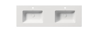 PURA lavoar dublu ceramic Slim 142x46cm, alb mat