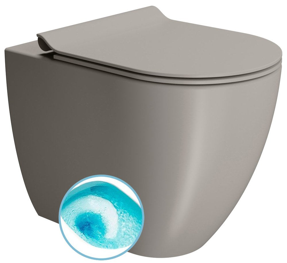 PURA Vas WC, Swirlflush, 36x55cm, S-trap/P-trap, tortora dual-mat