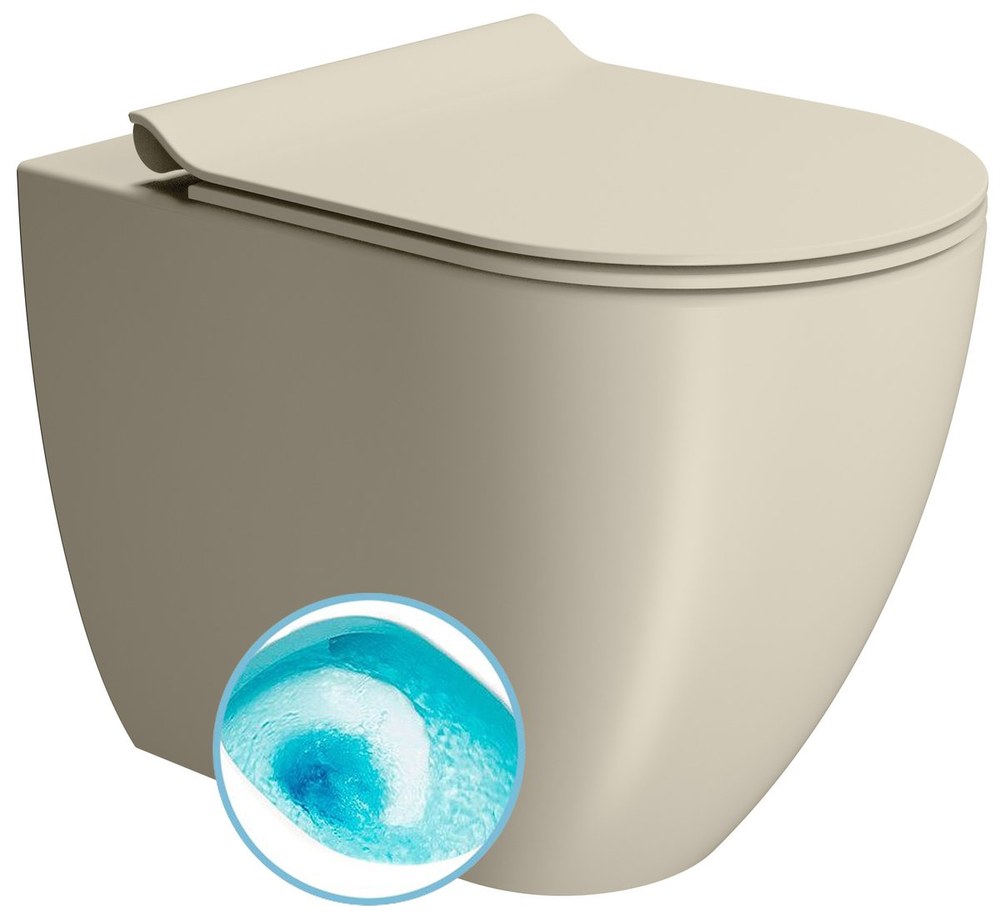 PURA Vas WC, Swirlflush, 36x55cm, S-trap/P-trap, creta dual-mat
