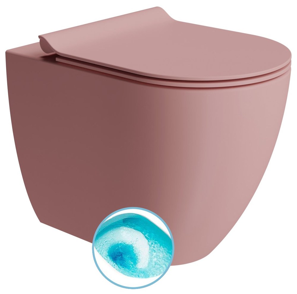 PURA Vas WC, Swirlflush, 36x55cm, S-trap/P-trap, blush dual-mat