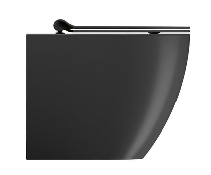 PURA Vas WC, Swirlflush, 36x55cm, S-trap/P-trap, negru dual-mat