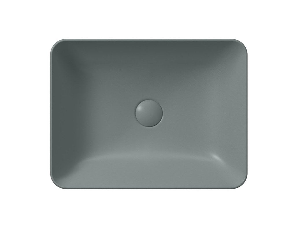 SAND/NUBES lavoar ceramic pentru montaj pe blat 50×38 cm, agave mat