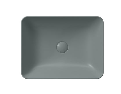 SAND/NUBES lavoar ceramic pentru montaj pe blat 50×38 cm, agave mat