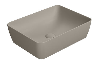SAND/NUBES lavoar ceramic pentru montaj pe blat 50×38 cm, tortora mat