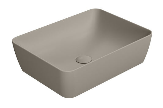 SAND/NUBES lavoar ceramic pentru montaj pe blat 50×38 cm, tortora mat