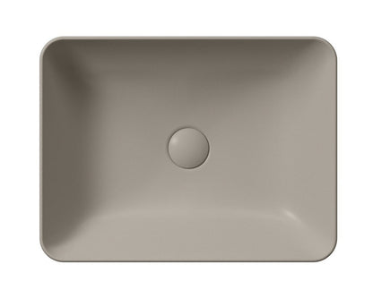 SAND/NUBES lavoar ceramic pentru montaj pe blat 50×38 cm, tortora mat