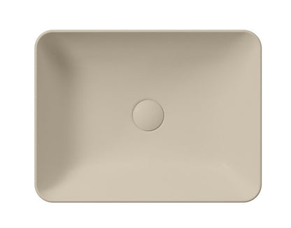 SAND/NUBES lavoar ceramic pentru montaj pe blat 50×38 cm, creta mat