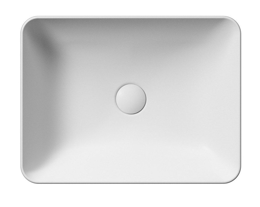 SAND/NUBES lavoar ceramic pentru montaj pe blat 50×38 cm, alb mat