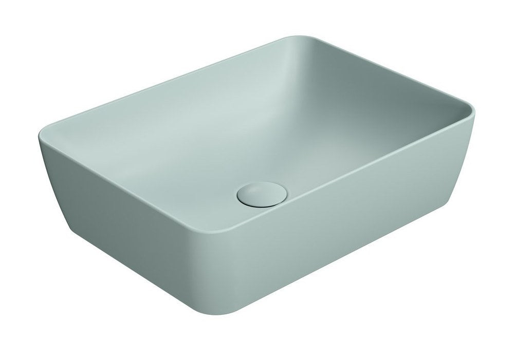 SAND/NUBES lavoar ceramic pentru montaj pe blat 50×38 cm, ghiaccio mat
