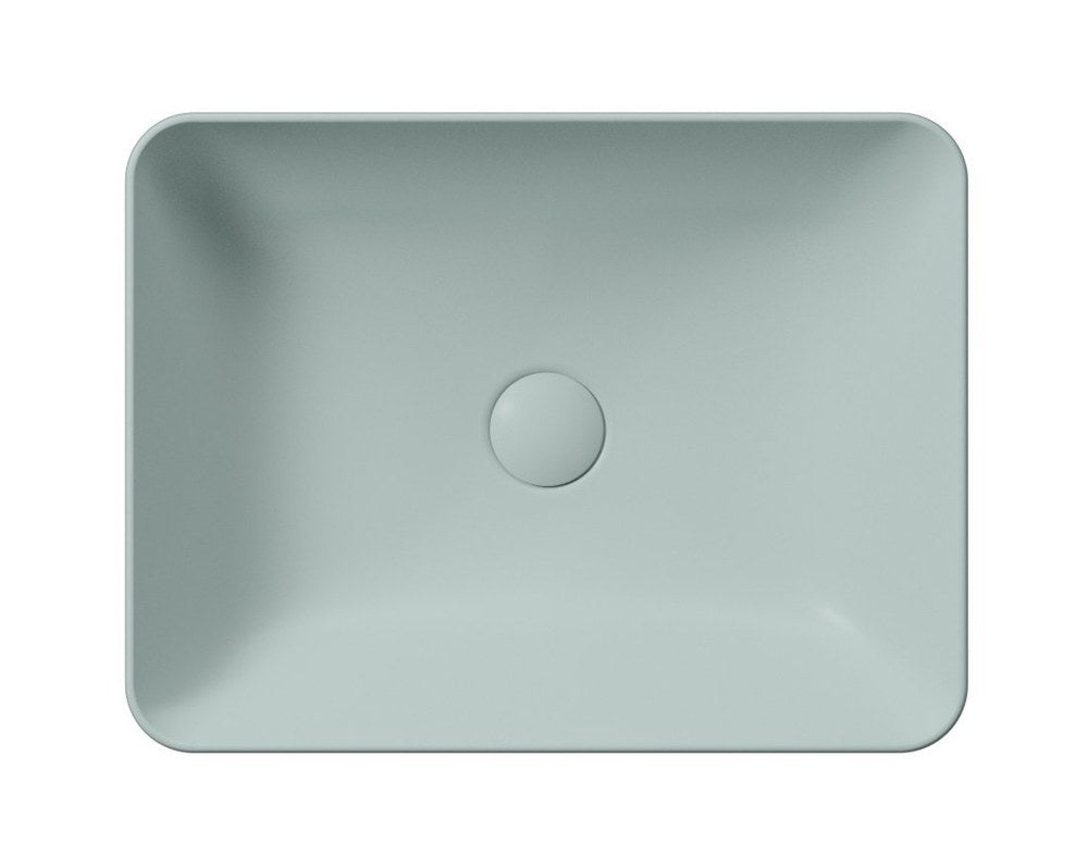 SAND/NUBES lavoar ceramic pentru montaj pe blat 50×38 cm, ghiaccio mat