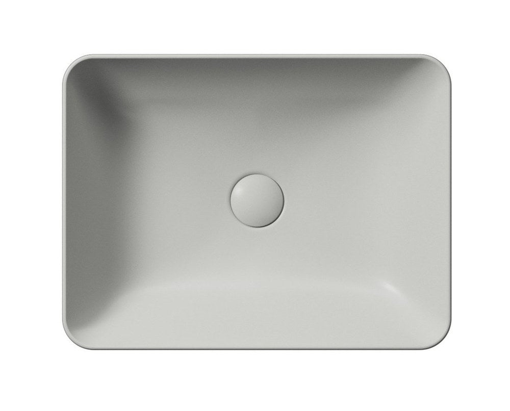 SAND/NUBES lavoar ceramic pentru montaj pe blat 50×38 cm, cenere mat