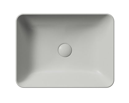 SAND/NUBES lavoar ceramic pentru montaj pe blat 50×38 cm, cenere mat