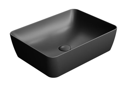 SAND/NUBES lavoar ceramic pentru montaj pe blat 50×38 cm, negru mat